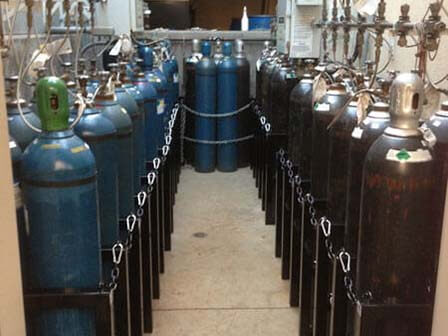 facilities that use cylinder storage racks